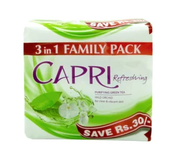 CAPRI SOAP GREEN TEA LEAVES 3*150GM