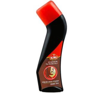 KIWI LIQUID SHOE POLISH DARK TAN 75ML