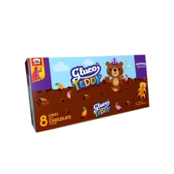 PEEK FREAN GLUCO TEDDY CHOCOLATE 8PC PACK